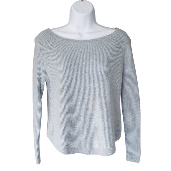 VINCE Women's XS Sweater Powder Blue Boat Neck Ribbed Knit Cashmere Wool Blend - Picture 11 of 11